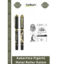 #Kalem Lüks Hediye Tasarım Kaliteli Prestijli Şık Kabartma Figürlü Metal Roller Kalem - Besmele