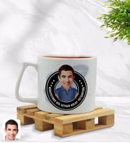 BK Gift Kişiye Özel Erkek Kolay Yetişmiyor Karikatürlü Middle Beyaz Kupa Bardak Model 3