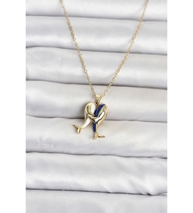 316L Çelik Zincir Gold Renk Dolphin Model Kadın Kolye