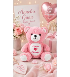 Canım Annem Yazılı Peluş Ayıcık 35 cm – Anneler Günü Hediye Fikri