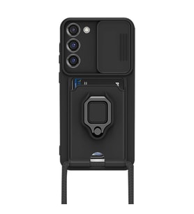 Galaxy S23 Plus Kılıf Zuma Kartvizitli Yüzüklü - Siyah