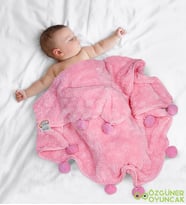 Pabteks Bebek/Çocuk Battaniyesi (Pembe)