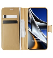 Microsonic Xiaomi Poco X4 Pro 5G Kılıf Delux Leather Wallet Gold
