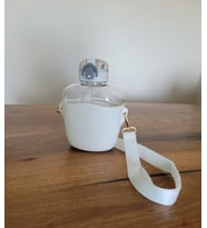 Aliyosso Klasik Seri Su Matarası & Suluk 1000 ML- Beyaz