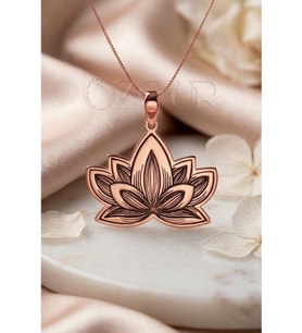 925 Ayar Gümüş Lotus Çiçeği Kolye
