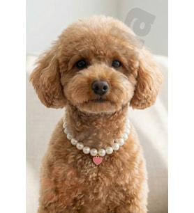 Cam İncili Köpek Kolyesi Kalp Charm Ayarlanabilir 27+7cm Pembe