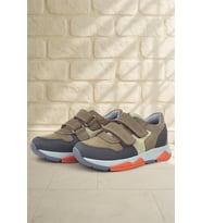 Rakerplus Hakiki Deri Kahverengi Çocuk Sneakers Spor Ayakkabı