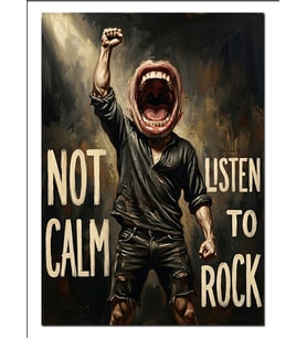 Not Calm Listen To Rock Dekoratif Kanvas - Mdf Ahşap Tablo