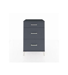 Hyperion Komodin 3 Çekmeceli 60x44x96 Antrasit-Antrasit