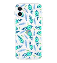PrintiFy iPhone 12 Mini ile Uyumlu Nazar Boncuğu 3 Baskılı Kamera Korumalı Şeffaf Silikon Kılıf