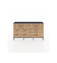 Arges Konsol 4 Raflı 6 Çekmeceli 4 Kapaklı 176x30x99 Antrasit-Çam