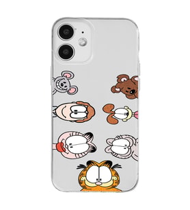 Iphone 12 Uyumlu Garfield Tasarımlı Şeffaf Telefon Kılıfı