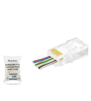 Cat6 Ez Rj45 Konnektör - 100 Adet Şeffaf / Ekonomik Poşet Paket ND2415