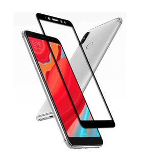 Xiaomi Redmi S2 Ekran Koruyucu Full Tam Kaplayan Kavisli Tempered Cam (Siyah)