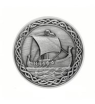 Viking Gemisi İskandinav Hayat Ağacı YGG Drasil Metal Koleksiyon Parası Coin CP095
