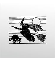 Folyo Sticker Cadı 100cm Uzunluk (Karışık)