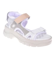 Sms Cırtlı Comfort Kadın Sandalet SMS-4740 BEYAZ BEJ