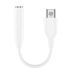 Ayex, Samsung TYPE-C İçin 3.5mm Aux, Kulaklık ve Mikrofon Adaptörü Beyaz