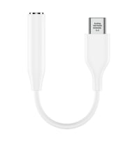 Ayex, Samsung TYPE-C İçin 3.5mm Aux, Kulaklık ve Mikrofon Adaptörü Beyaz