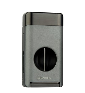 Quantoro Üç Torch V Kesicili Gri Metal Puro Çakmağı - TRZ1131