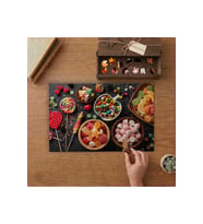 Şekerler - Renkli Jelibonlar Tasarımı 240 parça Ahşap Puzzle Ahşap Kutuda MP07595