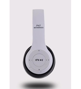 PL-2044 P47 Bluetooth Kulak Üstü Kulaklık Beyaz