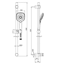 ECA İcon Banyo Hareketli Sürgülü Duş Seti Üst Takımı 102146080 (Krom)