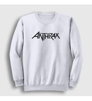 Presmono Unisex Beyaz Anthrax Sweatshirt 10131tt (Beyaz)
