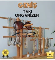 Takı Organizer Ahşap Takı Askısı GENİŞ Takı Standı. Kolye Askısı Takı Düzenleyici