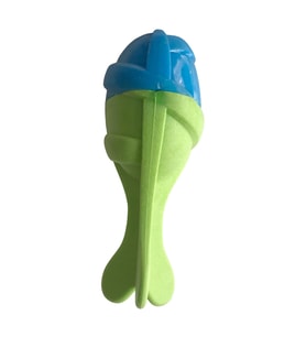 Playfull Sağlam Plastik Sesli Balık Köpek Oyuncağı 13 x 5 cm Mavi Yeşil