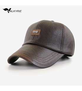 Valkyrie Deri Şapka Erkek Ayarlanabilir Premium Kalite Spor & Günlük Kullanım Baseball Cap Kahverengi