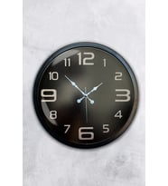 40 cm Siyah Metal Modern Duvar Saati (Standart)