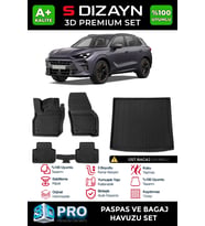 Cupra Terramar 3D Pro Havuzlu Paspas ve Üst Bagaj Havuzu Seti (2'li SET) 2024 Üzeri A+ Kalite