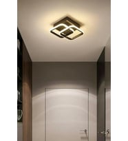 Kira Modern Tasarım Salon - Mutfak - Hol Beyaz Led 2 Li Avize (Siyah)