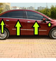 LİNEA CAM ÇİTASI 8 PARÇA KROM 2012 2013 2014 2015 2016 2017 2018 2019 2020