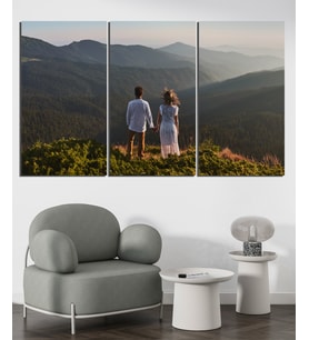Kişiye Özel Yeni İş ,Ofis Hediyesi Fotoğraflı  Kanvas Tablo Üçlü  Set 30x50 cm