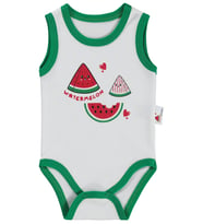 Nova Baby Karpuz Kokulu Atlet 0-9 Ay Çıtçıtlı Badi - Ekru