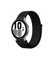 Çınarcık Dev Samsung Galaxy Watch 4 Hasırlı Cırtcırtlı Kordon - Siyah-Mavi