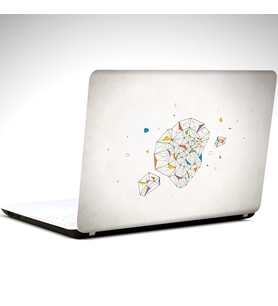Geometrik Minimal Laptop Sticker 10 İnch (25X19CM)