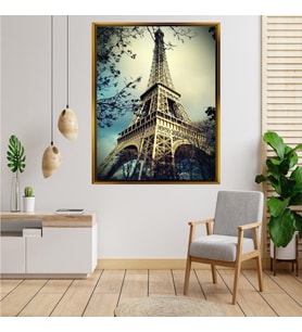 Tablore Nostaljik Paris Eyfel Kulesi Tablosu Çerçeveli Kanvas Tablo Modern Salon Dekoru