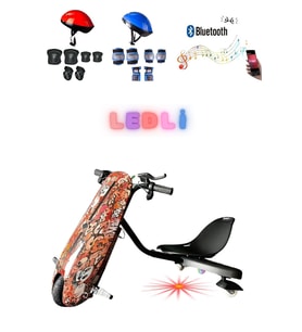 Citymate Drift Car Elektrikli Kaykay Bluetooth Dirift Kar Hoverboard Scooter + Koruma Ekipmanı D34