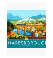 Knaresborough, Kuzey Yorkshire Tablo Ahşap Poster Dekoratif