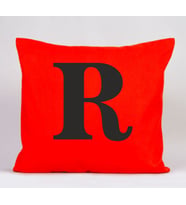 R Harfli Yastık (Turuncu)