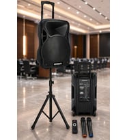 Lastvoice LS-P1915EE-ST Portatif Taşınabilir Mikrofonlu Stantlı Seyyar Ses Sistemi 15 İNÇ 1200 WATT