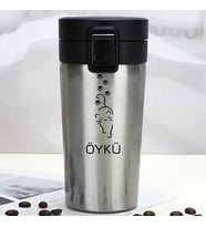 Kişiye Özel Paslanmaz Çelik 380 ml Vakumlu Kedi Baskılı Termos - Isı Yalıtımlı, Sızdırmaz Kapak (Metal)