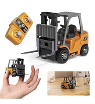 Şarjlı Mini METAL Forklift (Uzaktan Kumandalı) - Kumandadan Hareketli, Gerçekçi İnşaat Deneyimi!