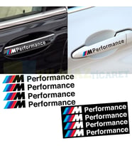 Bmw M Performance Logo Yan Ayna Kapı Kolu Oto Sticker Etiket 4 Adet 13 x 1 Cm