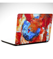Kırmızı Renkli Soyut Laptop Sticker 19 inch (40,5X27CM)