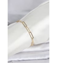 CM 14K Gold Renk Kalın Ataç Zincir Model Kadın Bileklik - TJ-BB8296