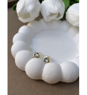 Xuping 14 Ayar Altın Kaplama Kalp Taşlı Küpe – Romantic Shine Tasarım